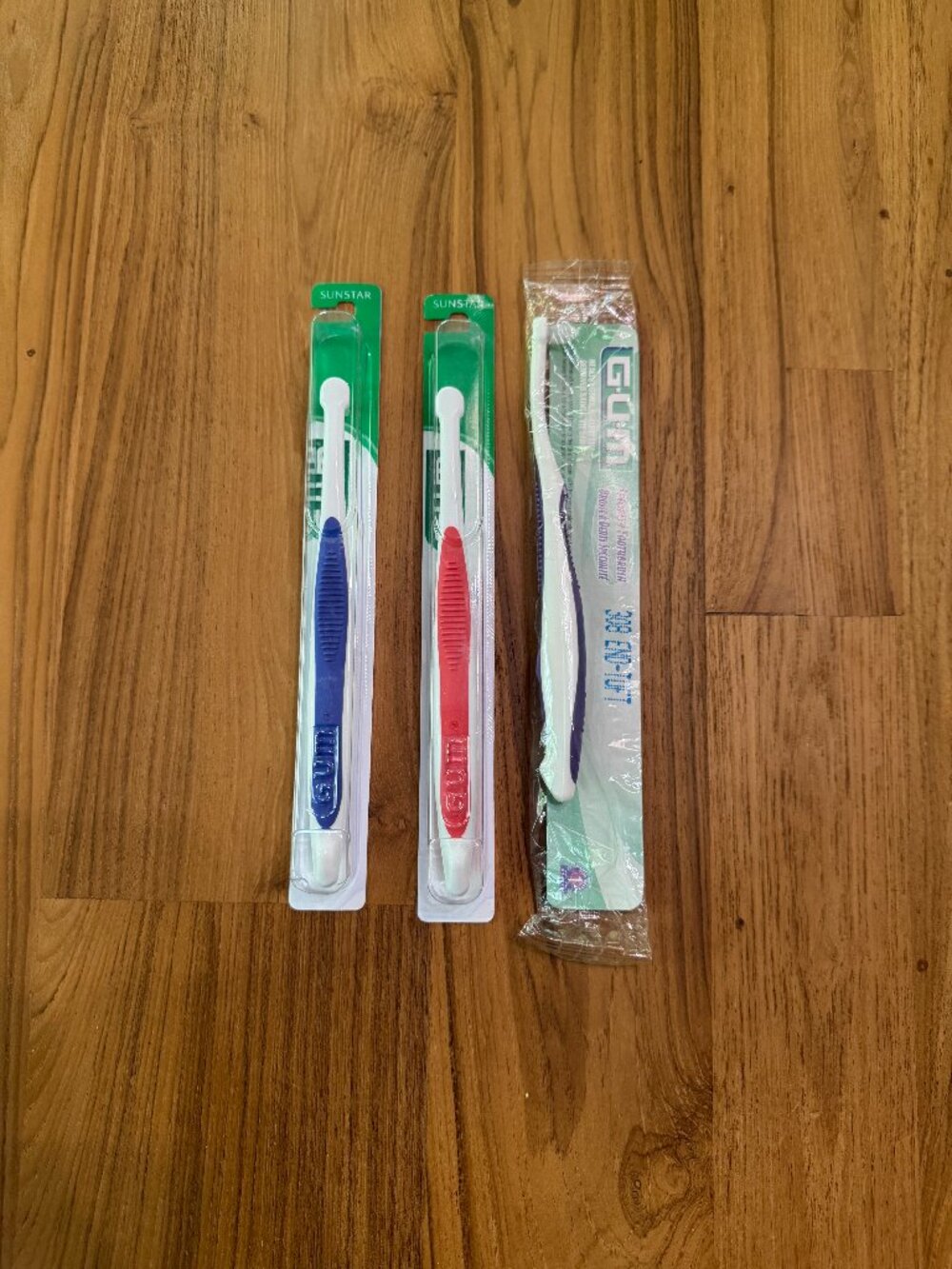 3 - GUM 308 End Tuft Toothbrush Small Head Hard To Reach Areas Implants Braces